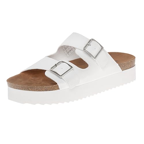 State Street by Payless Robyn Damen-Sandalen mit Doppelband-Fußbett, Weiss/opulenter Garten, 43 EU von State Street