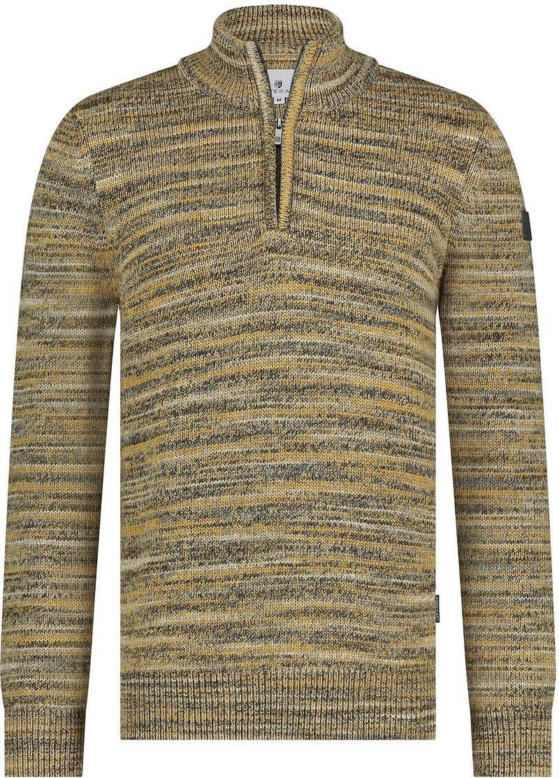 State Of Art Half Zip Pullover Melange Gelb - Größe XXL von State of Art