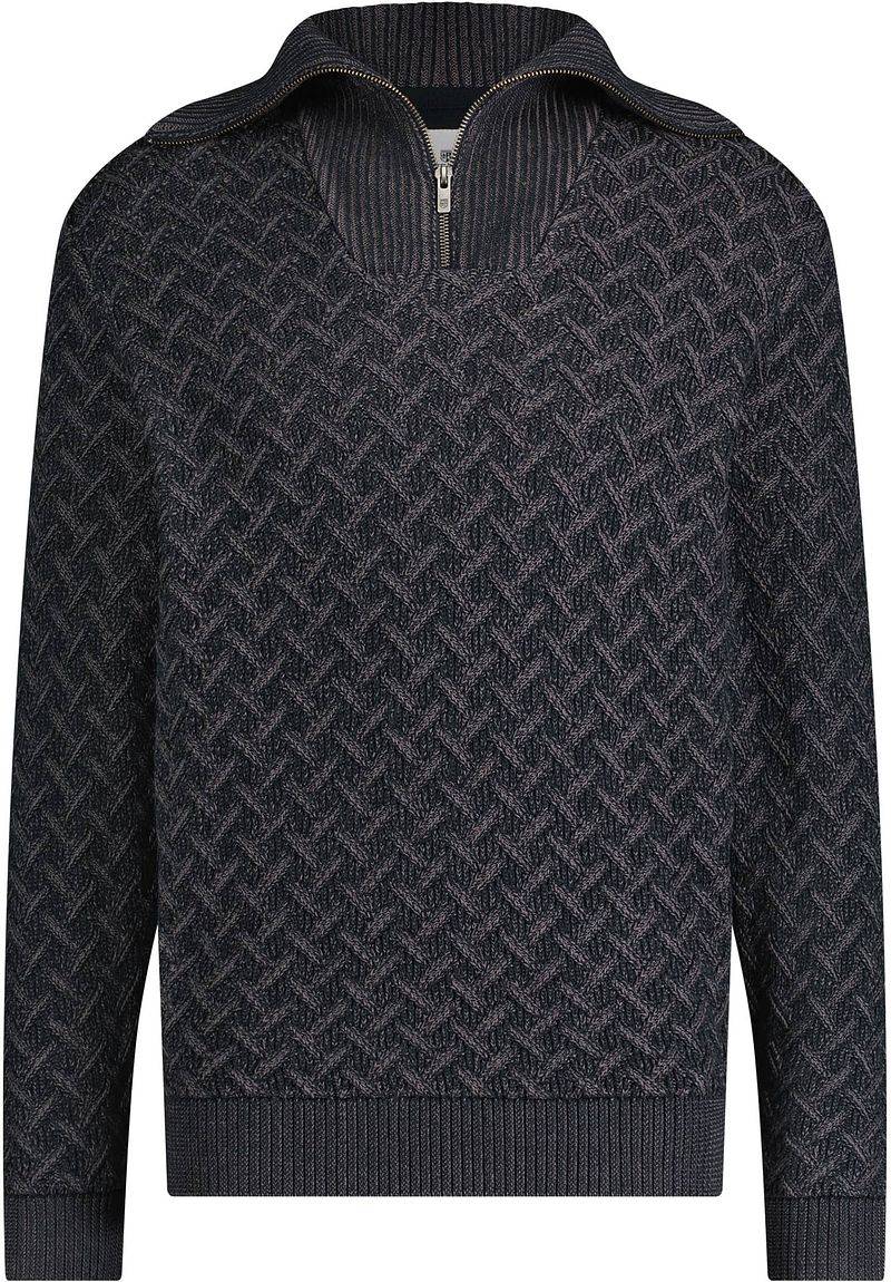 State Of Art Halfzip Pullover Melange Navyblau - Größe 3XL von State of Art