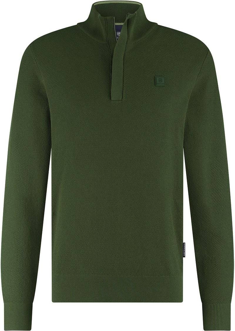 State Of Art Half Zip Pullover Structure Dunkelgrün - Größe XXL von State of Art