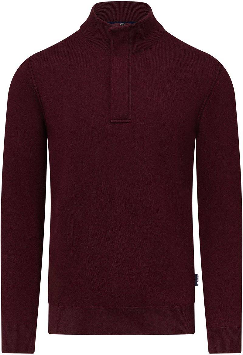 State Of Art Half Zip Pullover Wool Blend Burgundy - Größe 3XL von State of Art