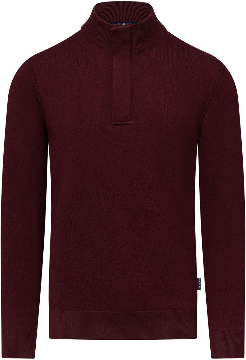 State Of Art Half Zip Pullover Wool Blend Burgundy - Größe XXL von State of Art