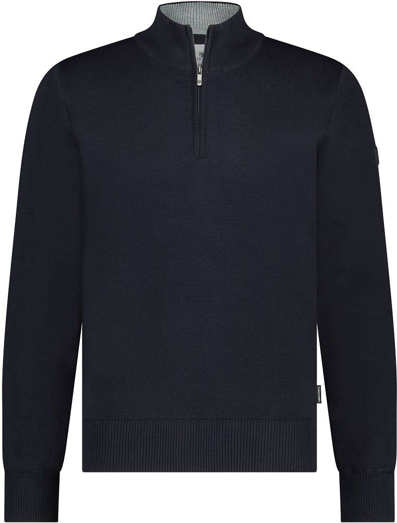 State Of Art Half Zip Pullover Wool Blend Navy - Größe 3XL von State of Art