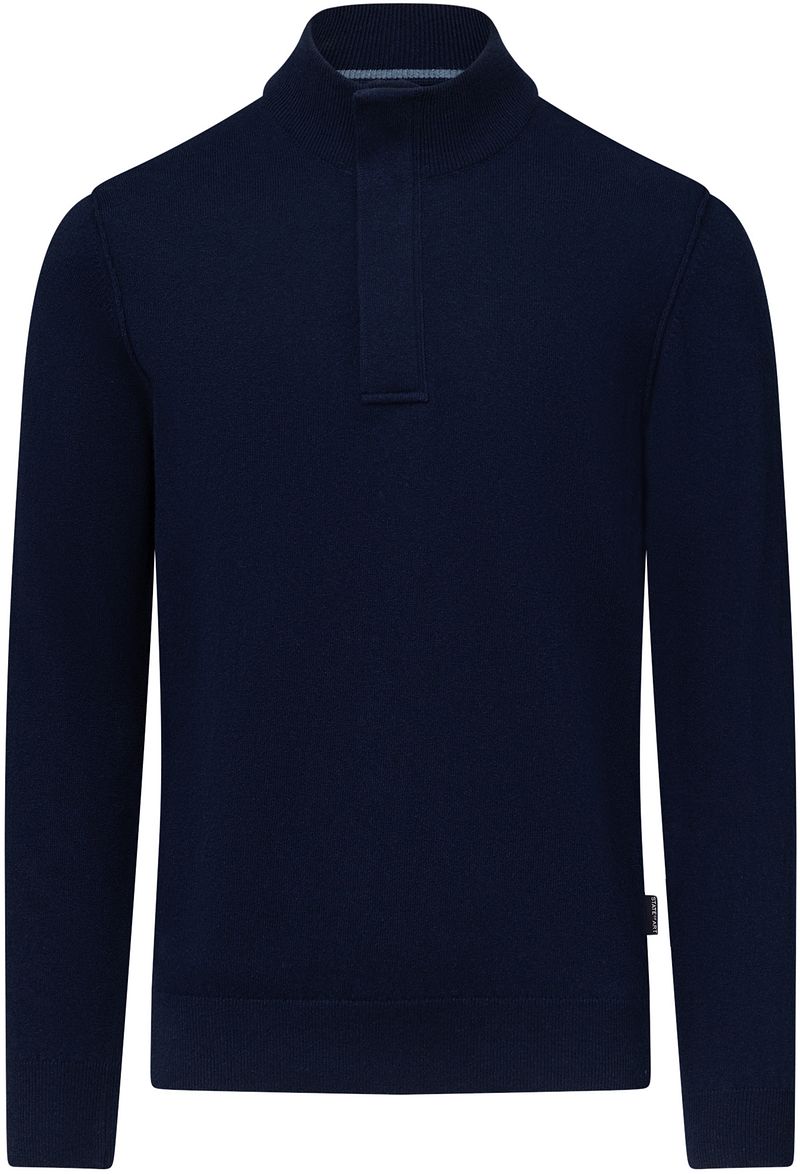 State Of Art Half Zip Pullover Wool Blend Navy - Größe 3XL von State of Art