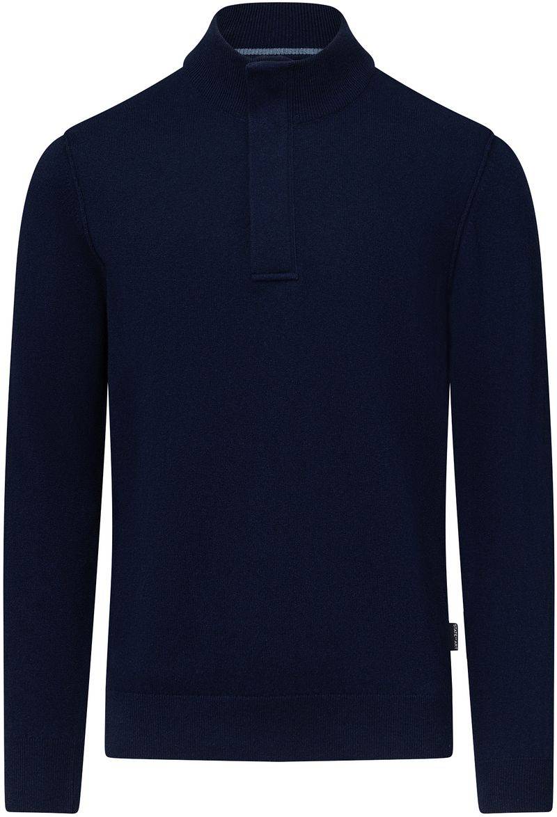 State Of Art Half Zip Pullover Wool Blend Navy - Größe XL von State of Art