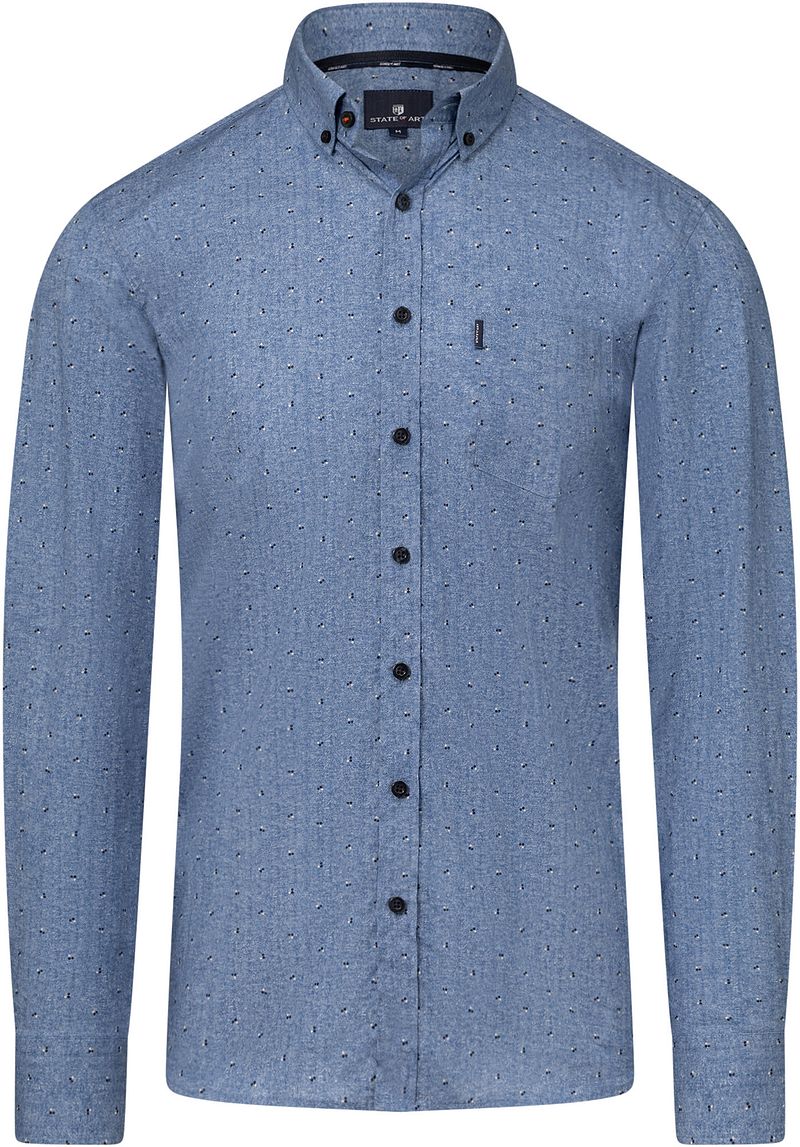 State Of Art Hemd Druck Blau  - Größe M von State of Art