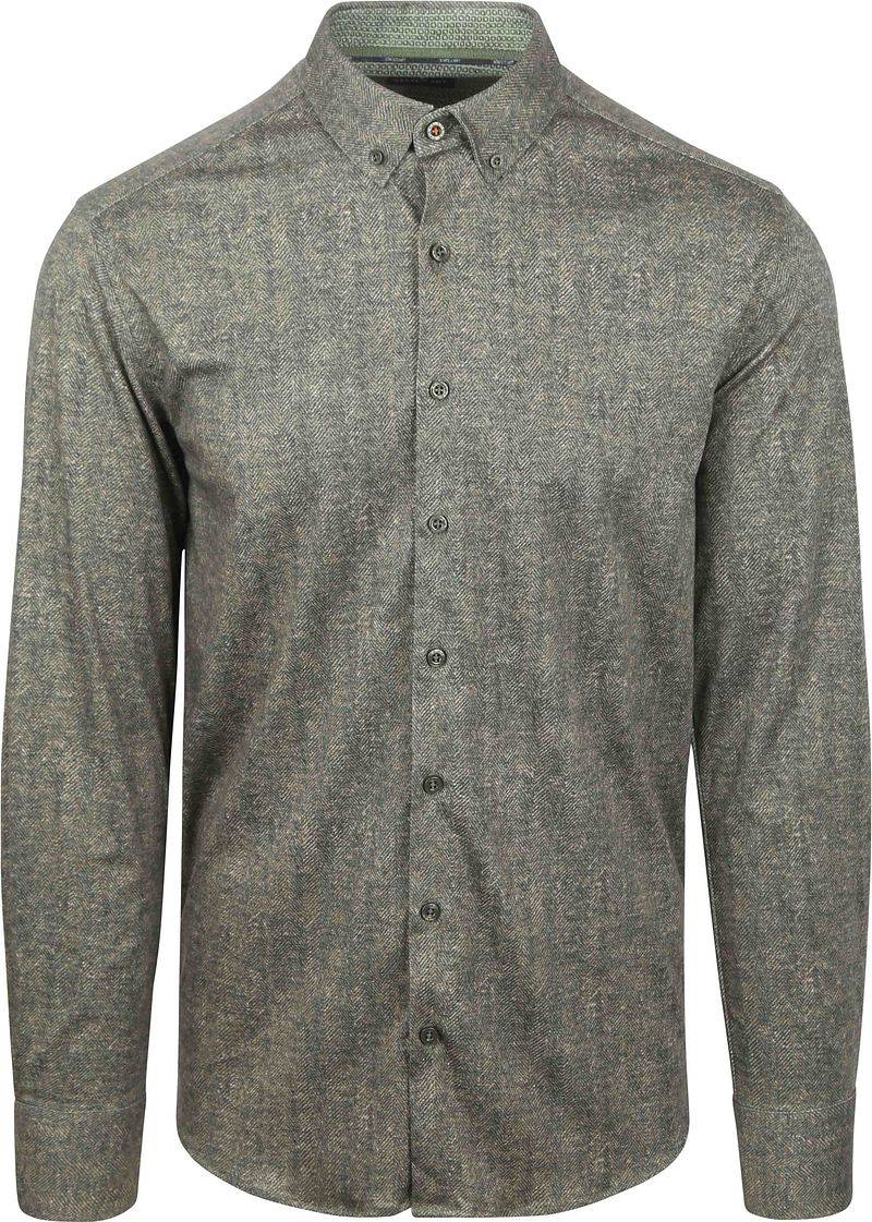 State Of Art Hemd Jersey Herringbone Grün - Größe XXL von State of Art