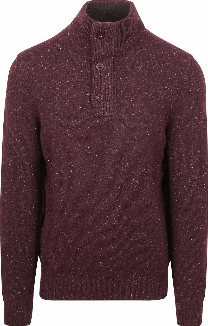 State Of Art Mocker Pullover Melange Bordeaux - Größe M von State of Art