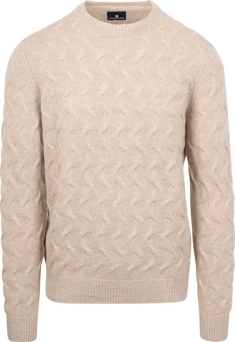 State Of Art Pullover Structure Beige - Größe M von State of Art