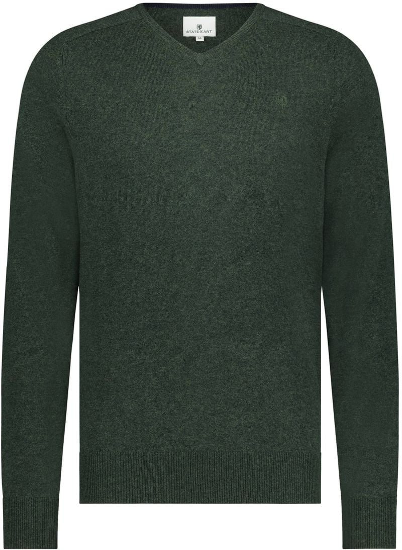 State Of Art Pullover V-Neck Moosgrün - Größe 4XL von State of Art