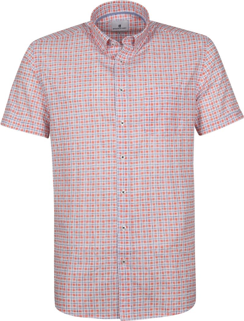 State Of Art Shortsleeve Hemd Rot Kariert - Größe 3XL von State of Art