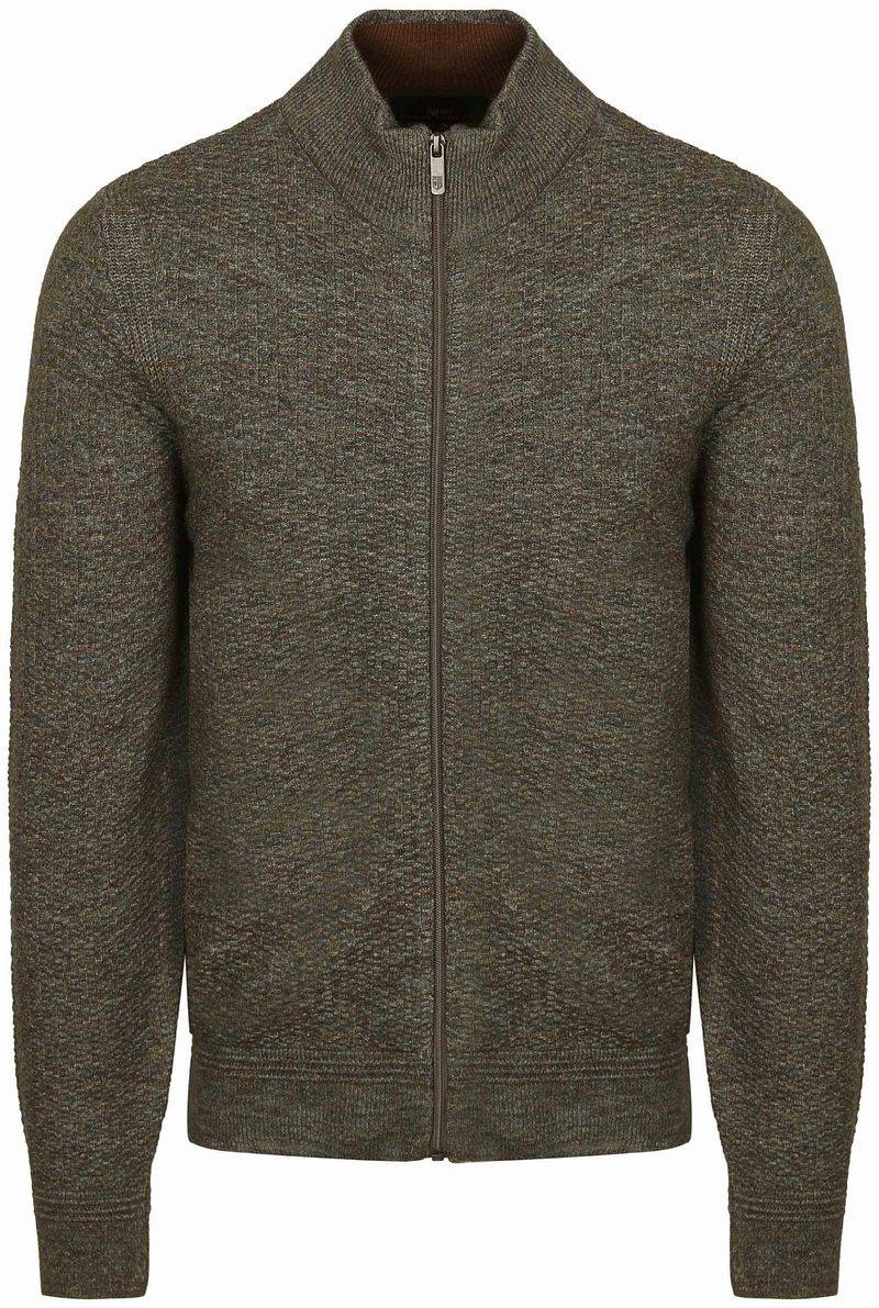 State Of Art Strickjacke Structure Melange Braun - Größe L von State of Art