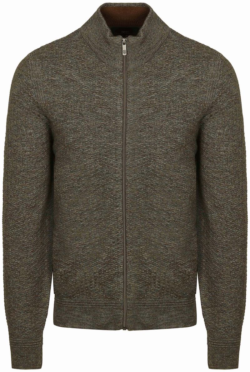 State Of Art Strickjacke Structure Melange Braun - Größe XXL von State of Art