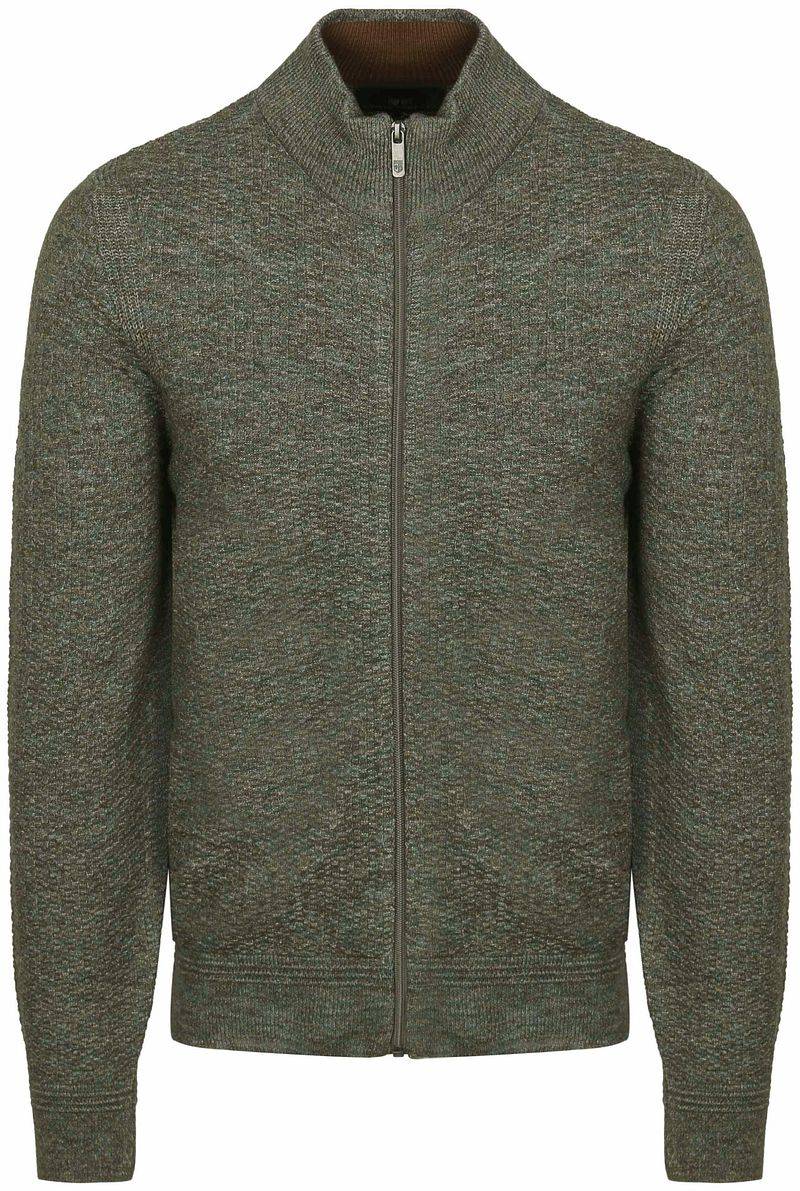State Of Art Strickjacke Structure Melange Grün - Größe XXL von State of Art