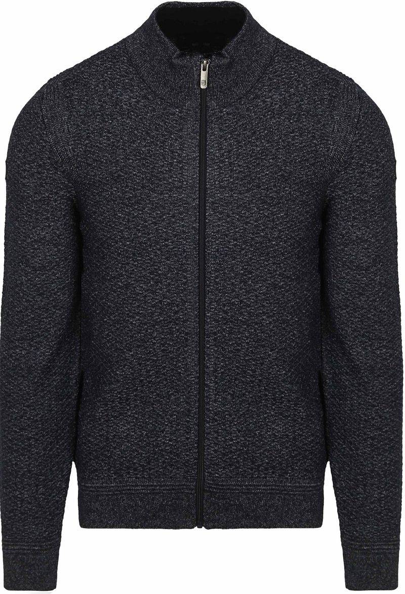 State Of Art Strickjacke Structure Melange Navy - Größe XXL von State of Art