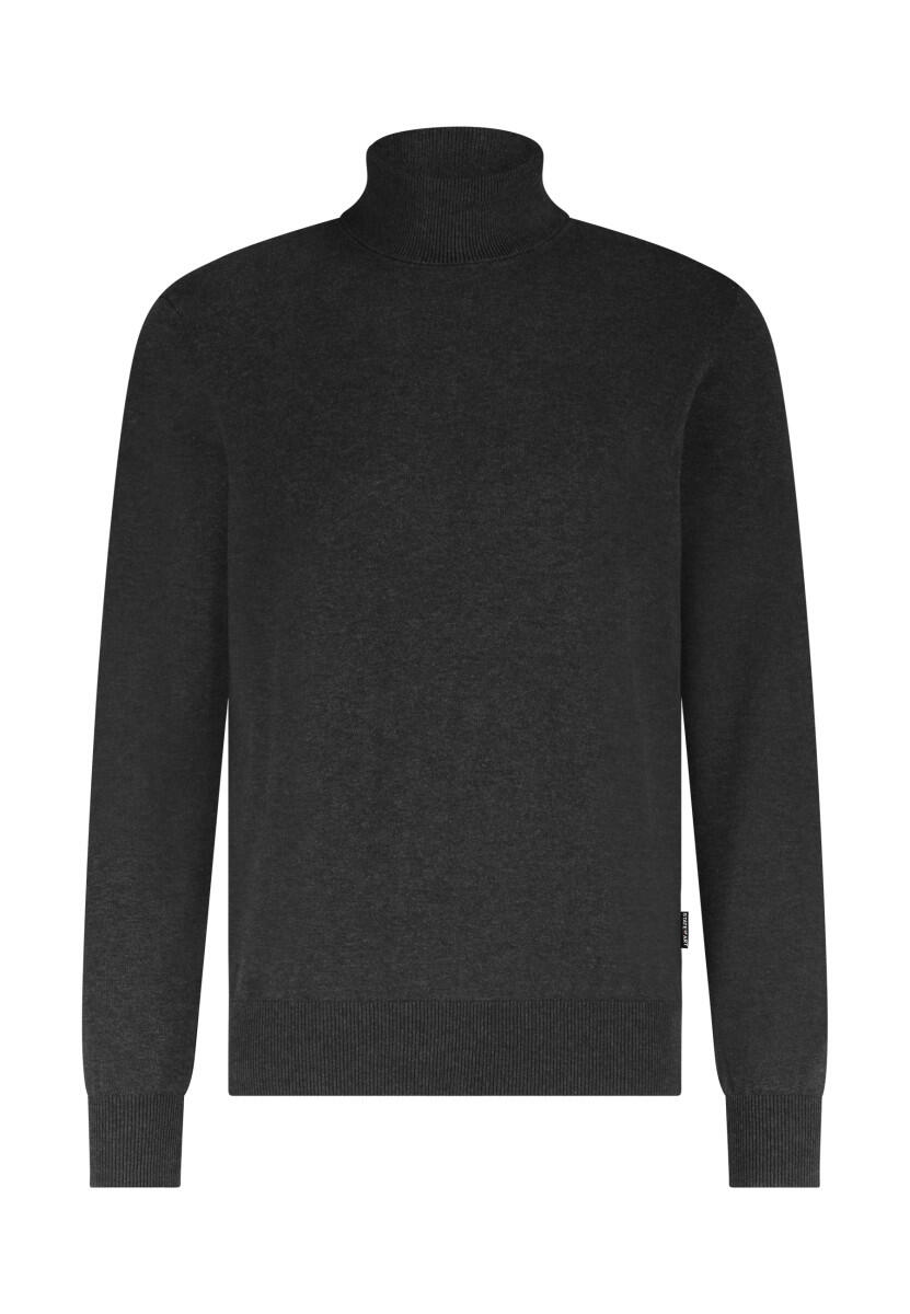 State of Art - Basic-Rollkragenpullover aus Baumwolle grau - Gr. - M von State of Art