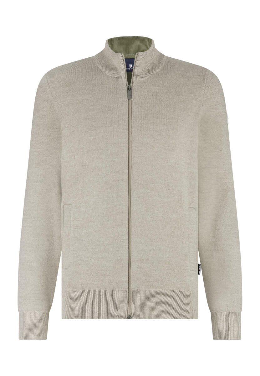 State of Art - Cardigan mit Reißverschluss beige - Gr. - XL von State of Art