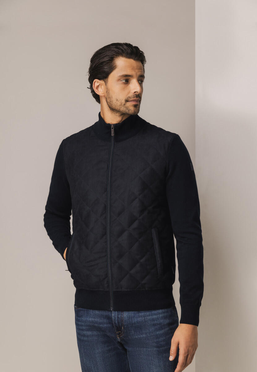 State of Art - Cardigan mit Reißverschluss blau - Gr. - M von State of Art