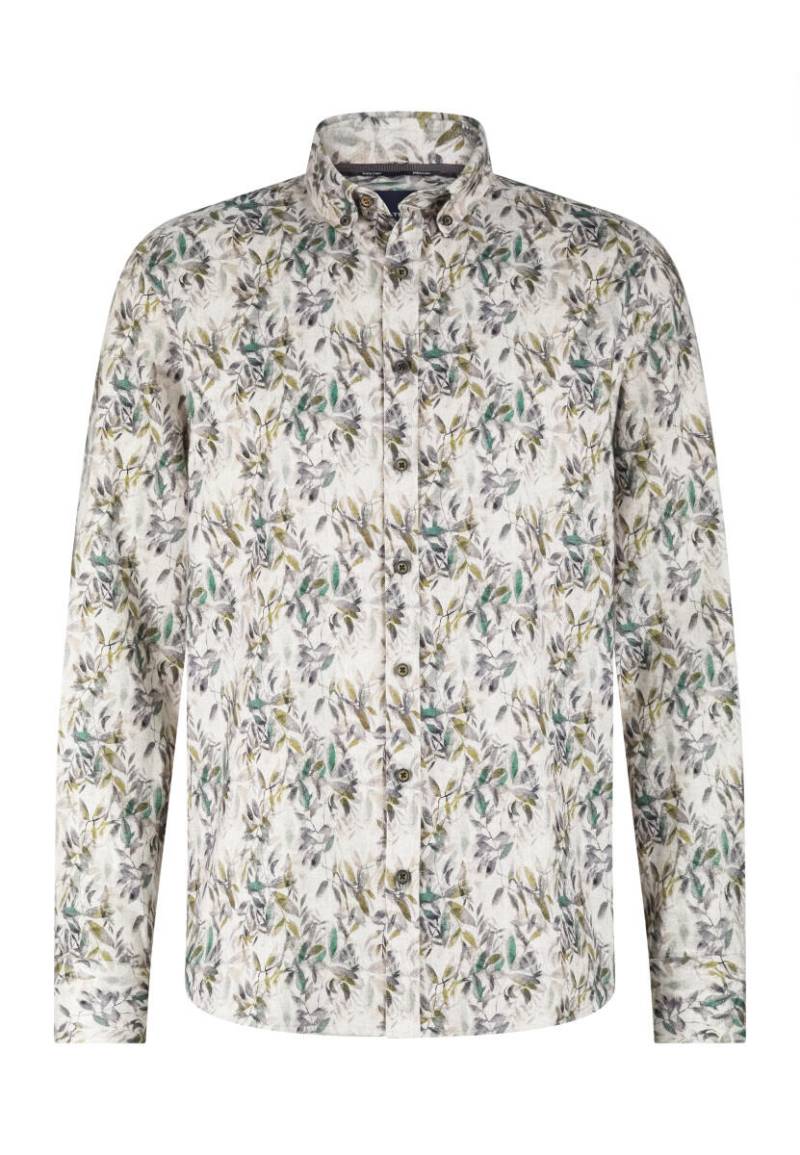 State of Art - Flanell-Hemd aus Baumwolle beige/grün - Gr. - S von State of Art