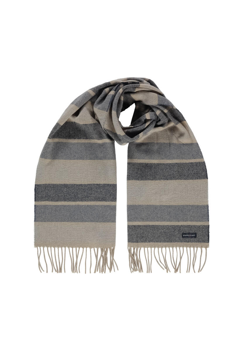 State of Art - Gestreifter Schal mit Fransen blau von State of Art