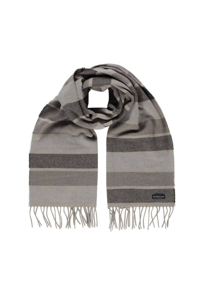 State of Art - Gestreifter Schal mit Fransen braun von State of Art