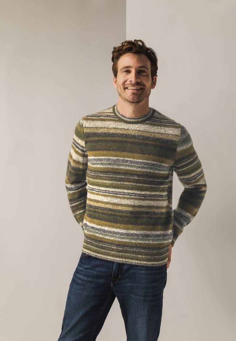 State of Art - Grob gestrickter Pullover mit Rundhalsausschnitt kamel/dunkel-anthraz - Gr. - XXL von State of Art