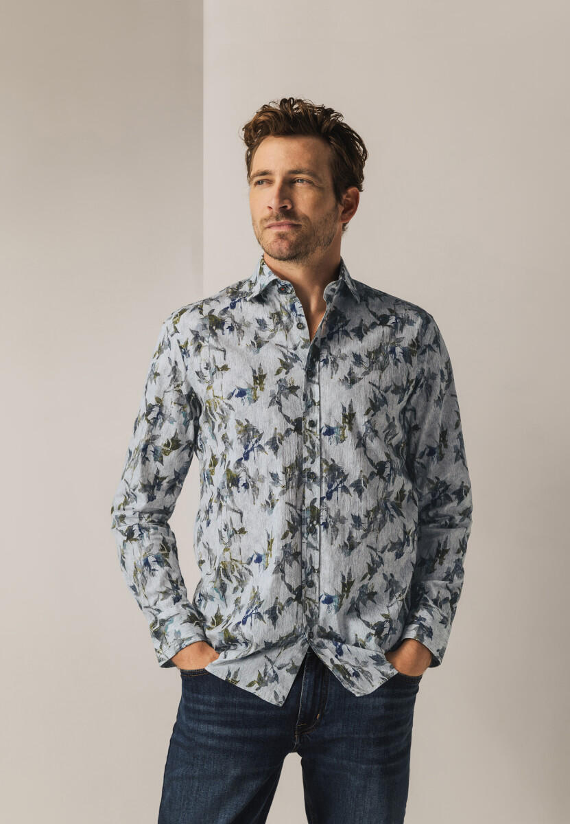 State of Art - Hemd mit Print blau/grün - Gr. - XL von State of Art