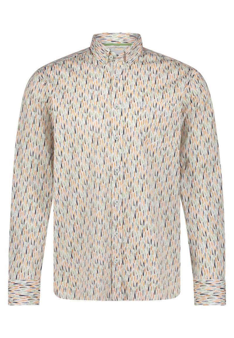 State of Art - Hemd mit abstraktem Muster beige/weiß - Gr. - XXL von State of Art