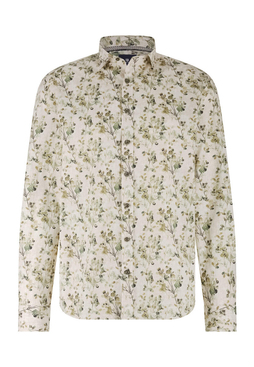 State of Art - Hemd mit botanischem Print beige - Gr. - M von State of Art