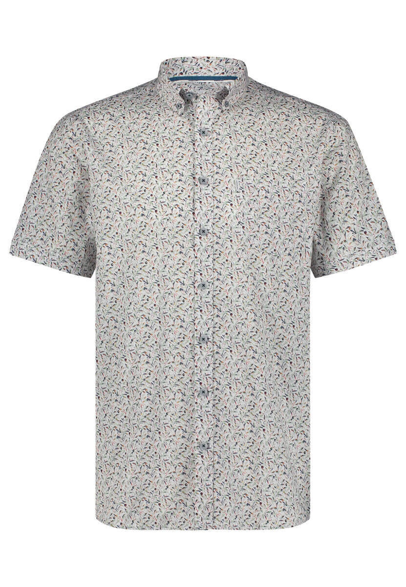 State of Art - Kurzarm-Hemd mit Print blau/grün/weiß - Gr. - S von State of Art