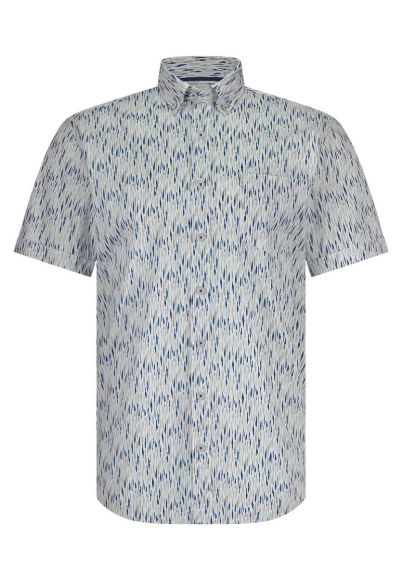 State of Art - Kurzarm-Hemd mit Print blau/weiß - Gr. - S von State of Art