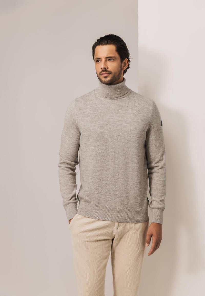 State of Art - Melierter Rollkragenpullover hellbeige/sepia - Gr. - XL von State of Art