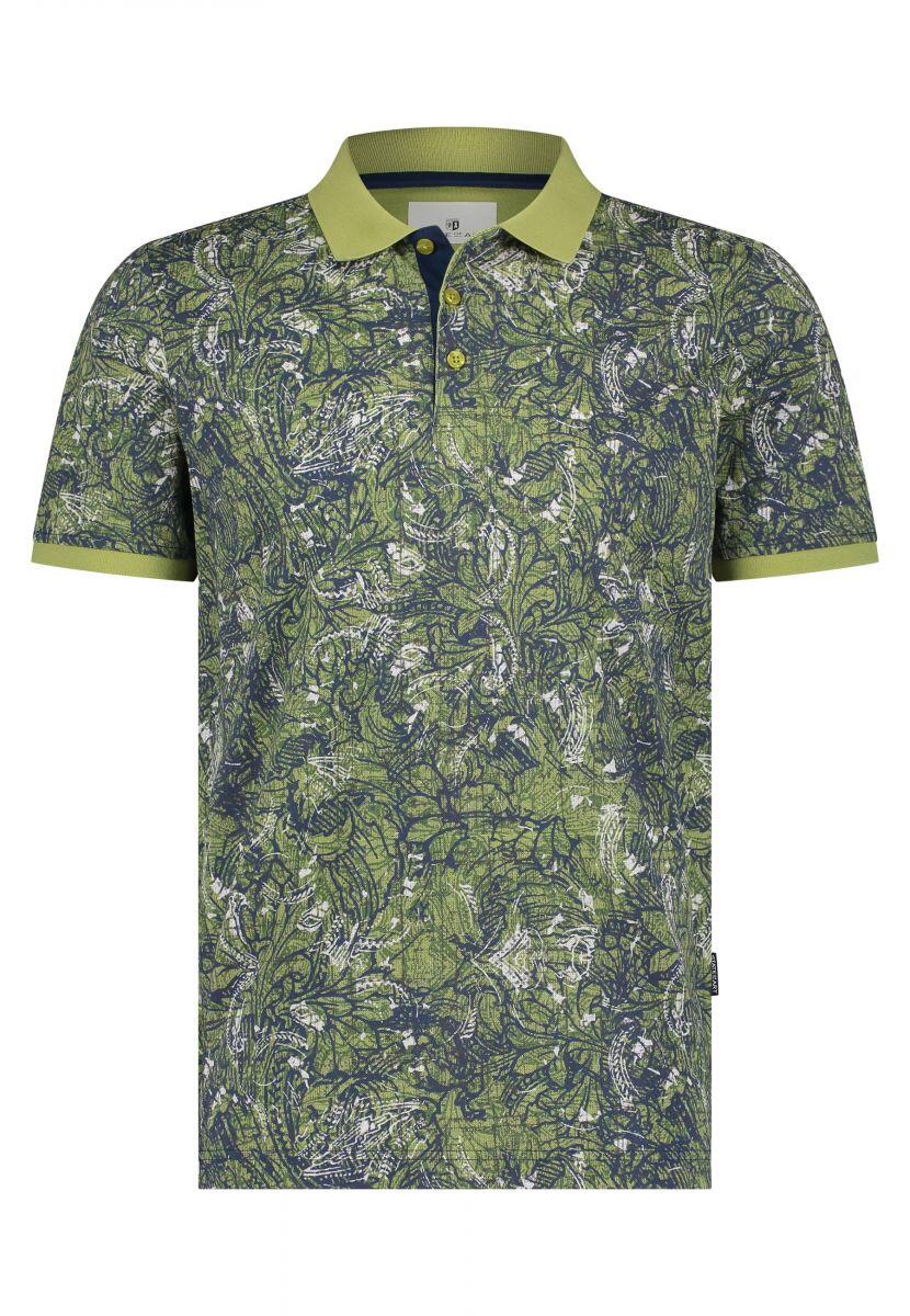 State of Art - Piqué-Poloshirt mit digitalem Print grün - Gr. - L von State of Art