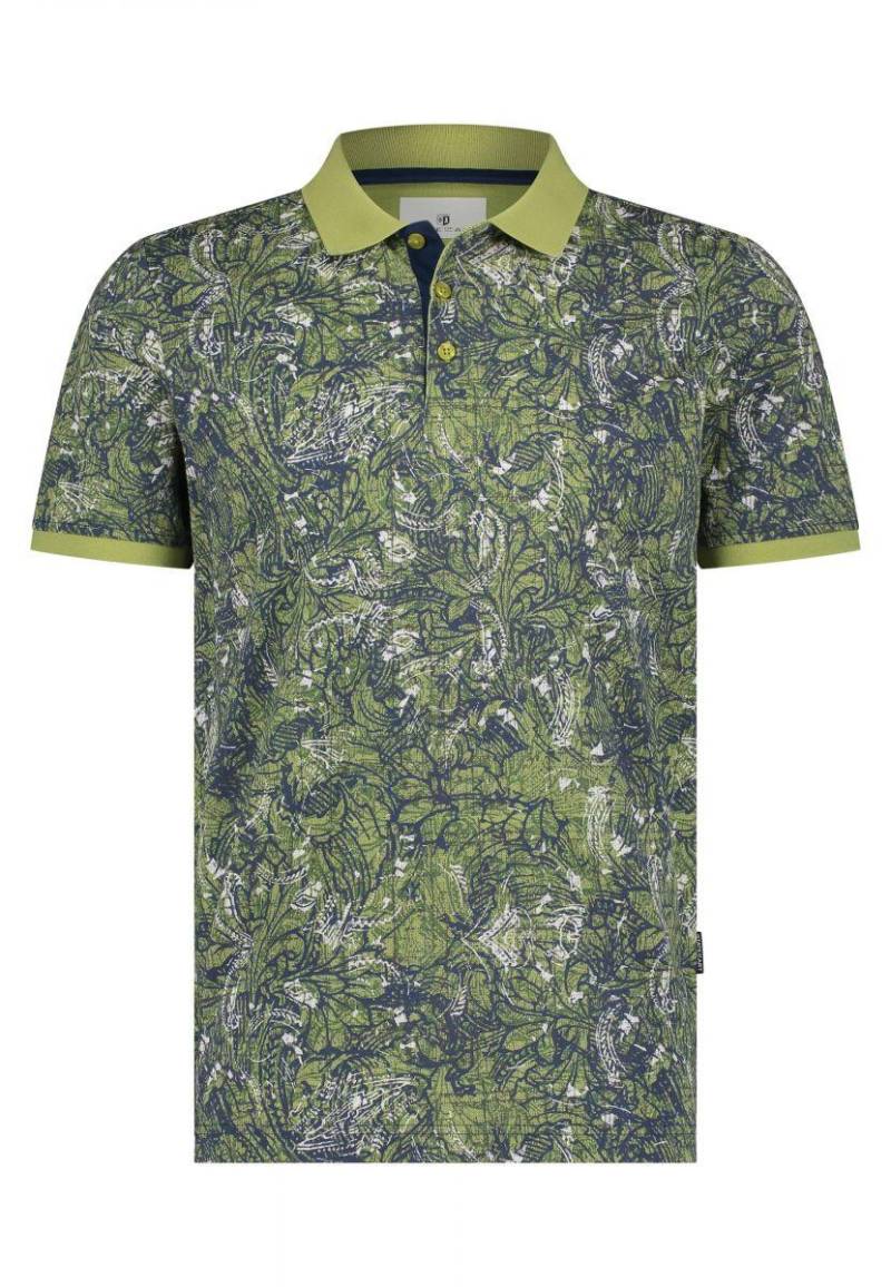 State of Art - Piqué-Poloshirt mit digitalem Print grün - Gr. - L von State of Art
