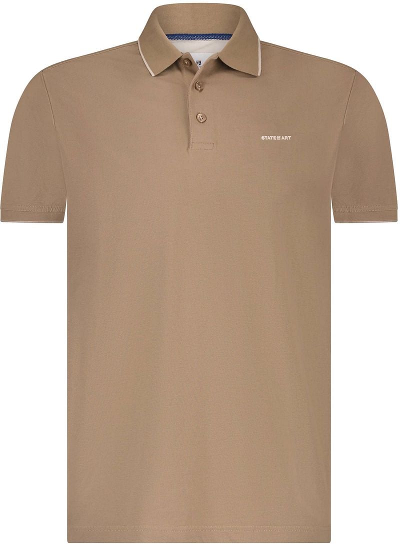 State of Art Poloshirt Piqué Braun - Größe XXL von State of Art