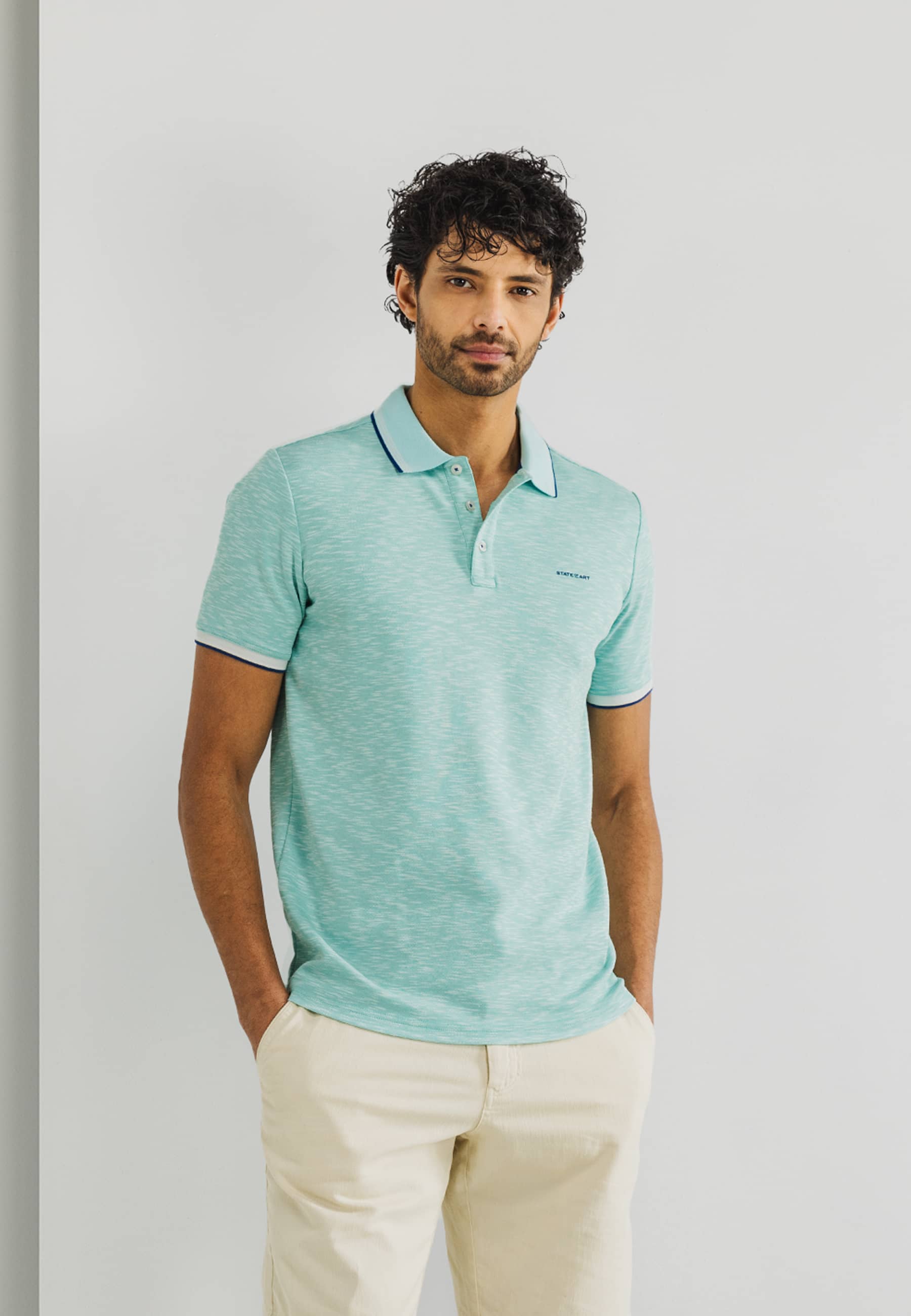 State of Art - Poloshirt Piqué SS P blue - Gr. - L von State of Art