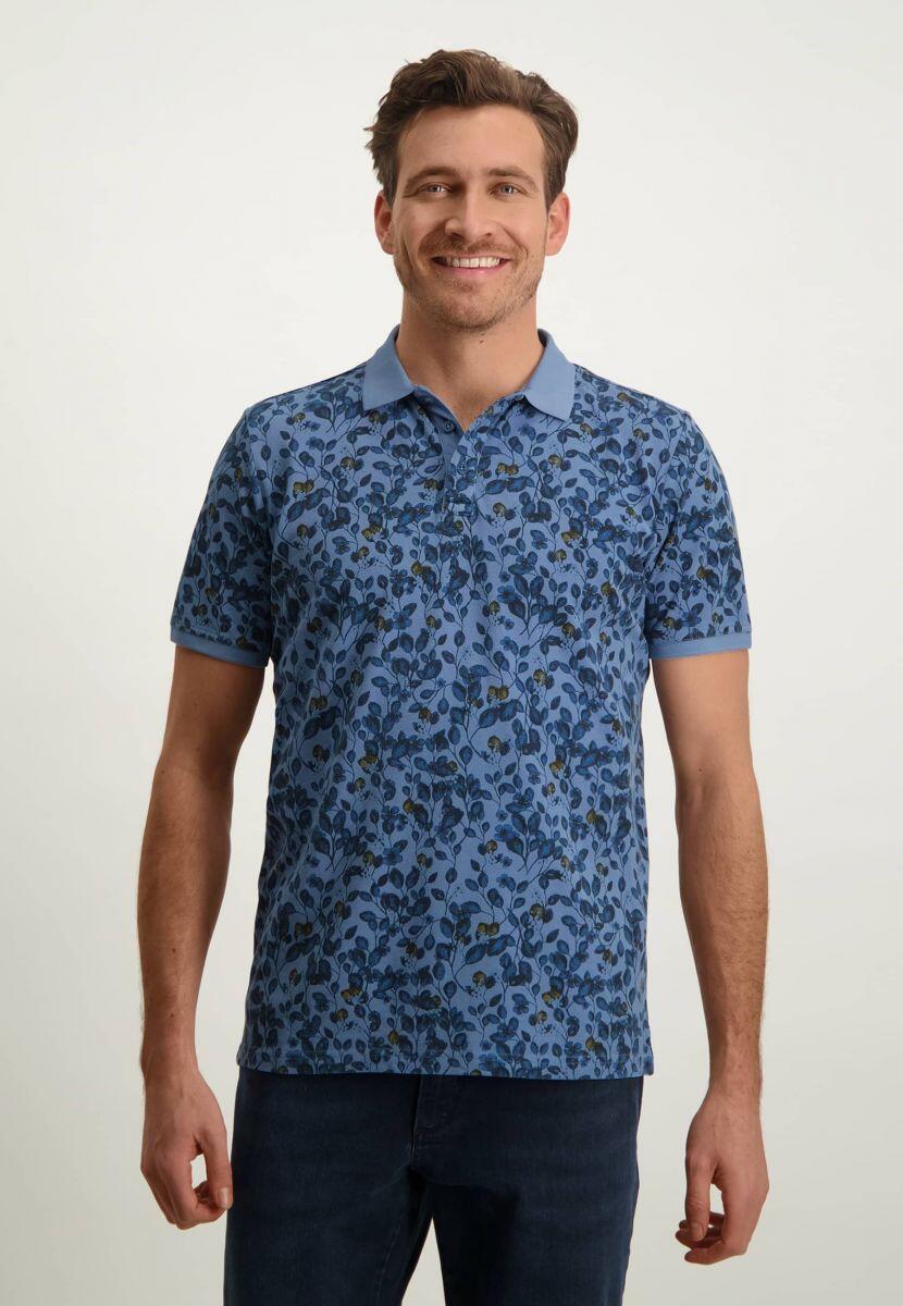 State of Art - Poloshirt mit Allover-Print blau - Gr. - L von State of Art