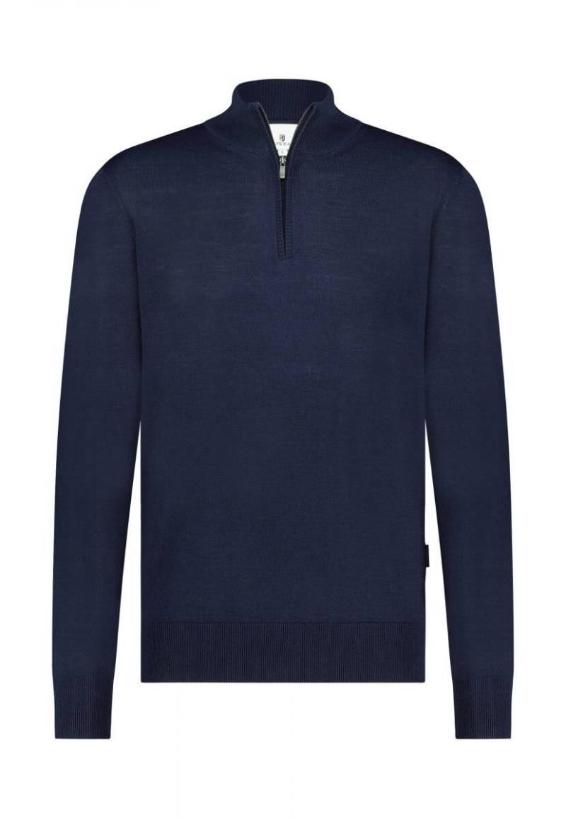 State of Art - Pullover mit Reißverschluss blau - Gr. - M von State of Art