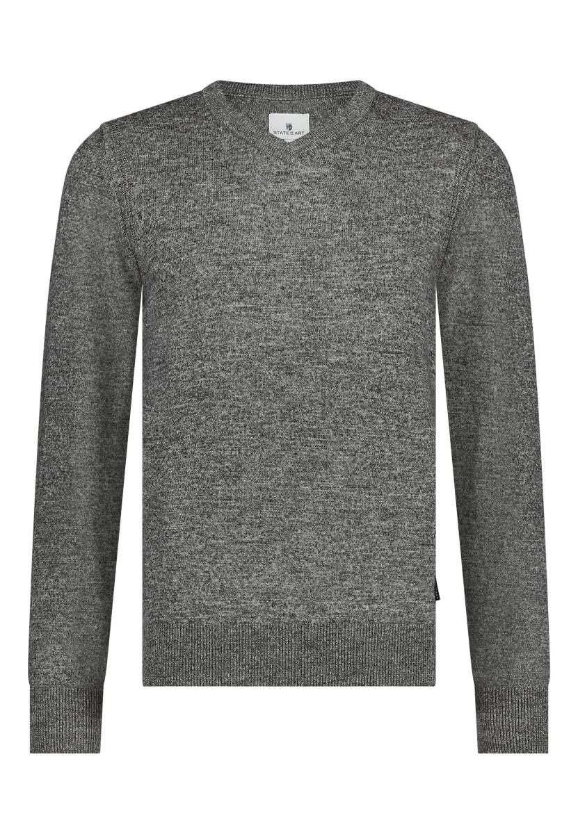 State of Art - Pullover mit V-Ausschnitt grau - Gr. - L von State of Art