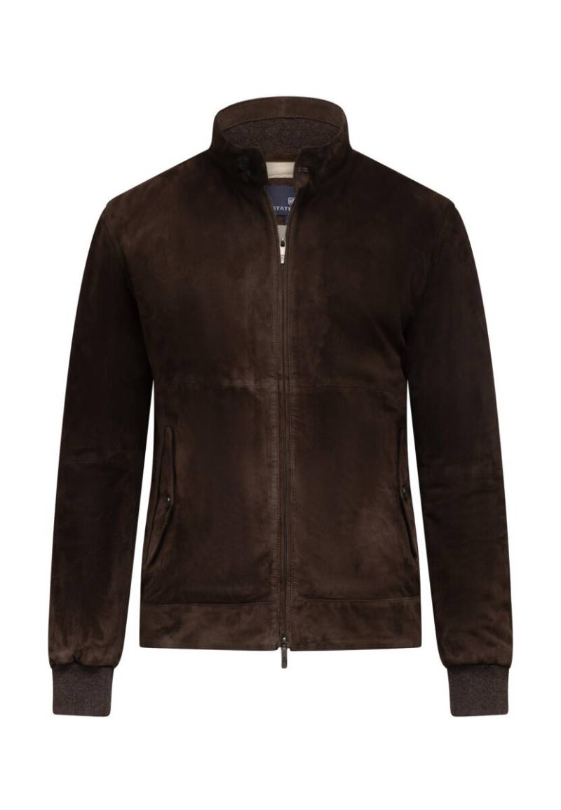 State of Art - Regular Fit Jacke aus Ziegenvelours braun - Gr. - XL von State of Art
