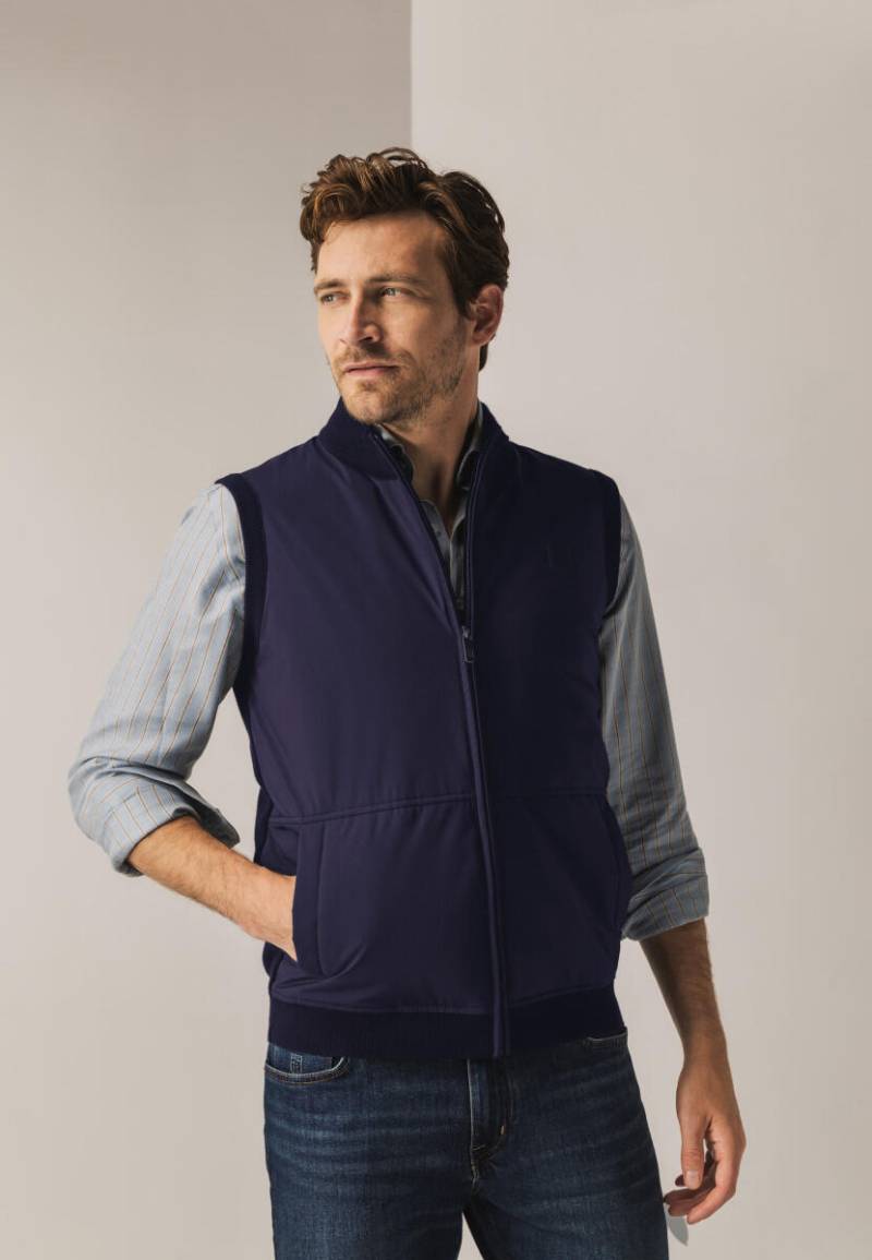 State of Art - Schlichte Strickweste blau - Gr. - 3XL von State of Art