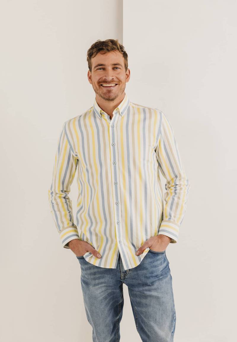 State of Art - Shirt LS Print Oxfor white - Gr. - S von State of Art