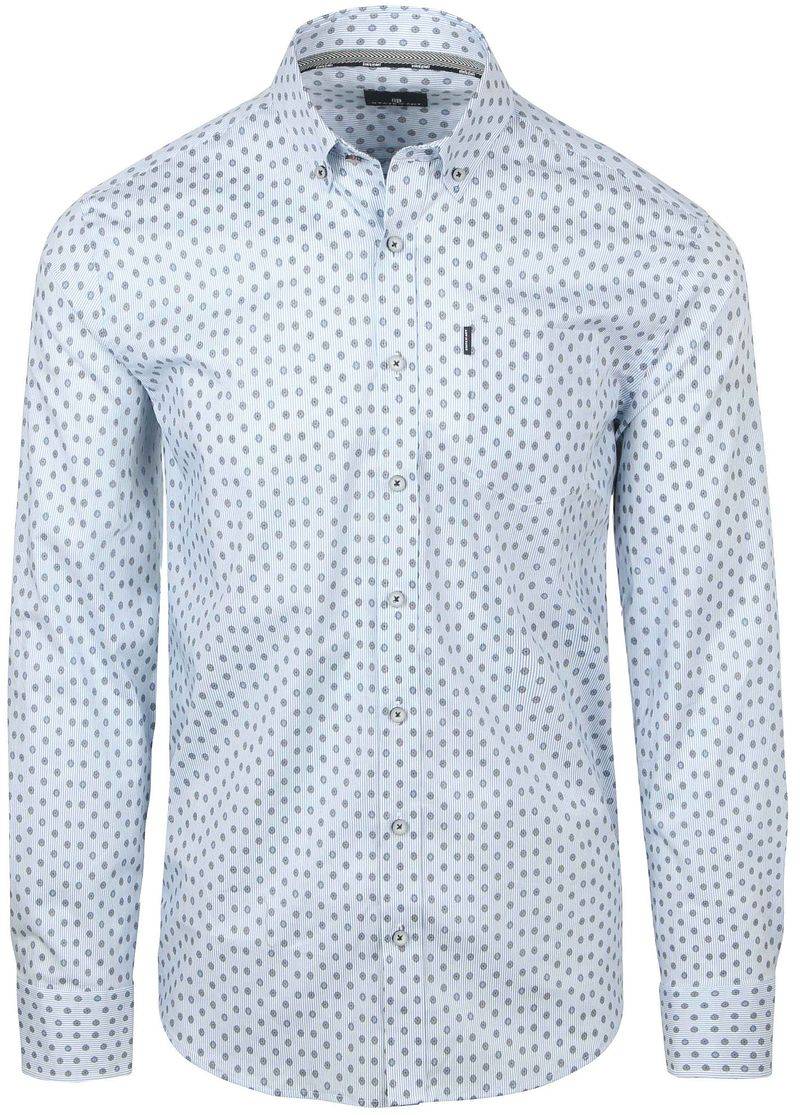 State of Art Shirt Poplin Eye Printed Stripe Grey - Größe M von State of Art