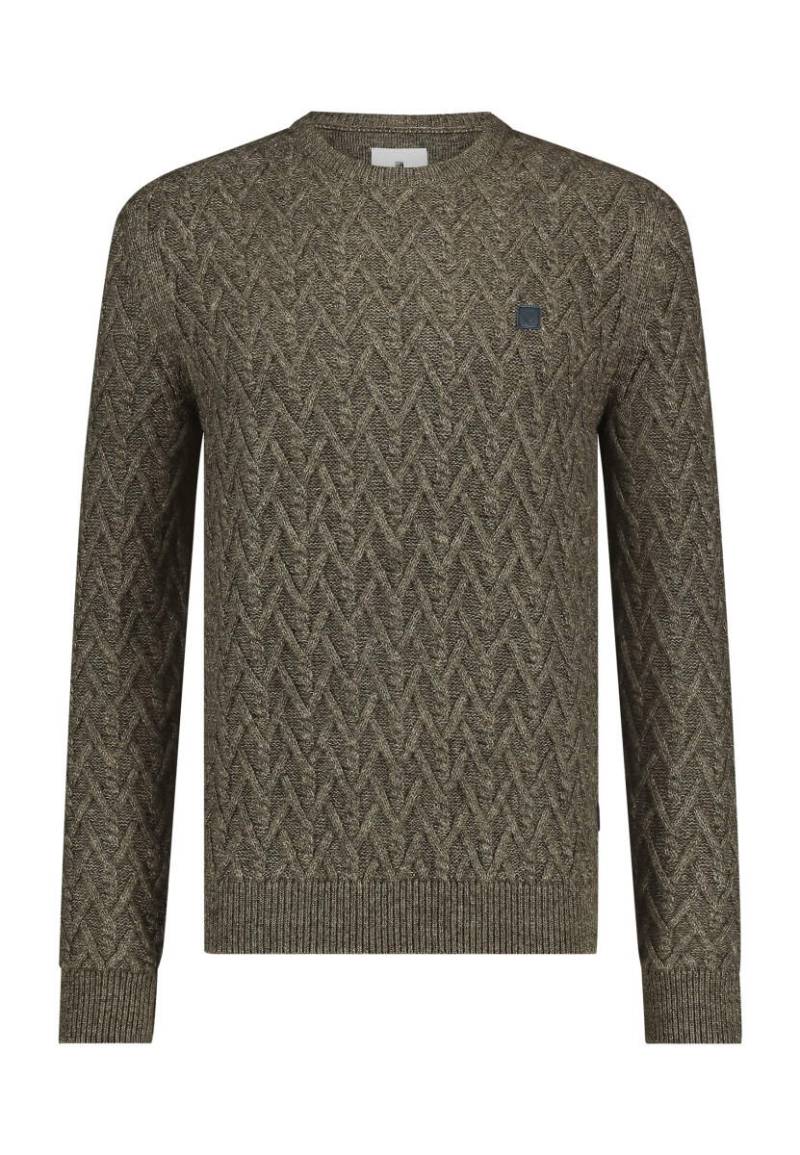 State of Art - Strickpullover mit Rundhalsausschnitt braun - Gr. - L von State of Art