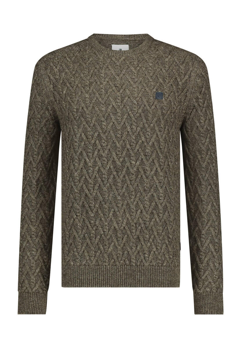 State of Art - Strickpullover mit Rundhalsausschnitt braun - Gr. - XXL von State of Art