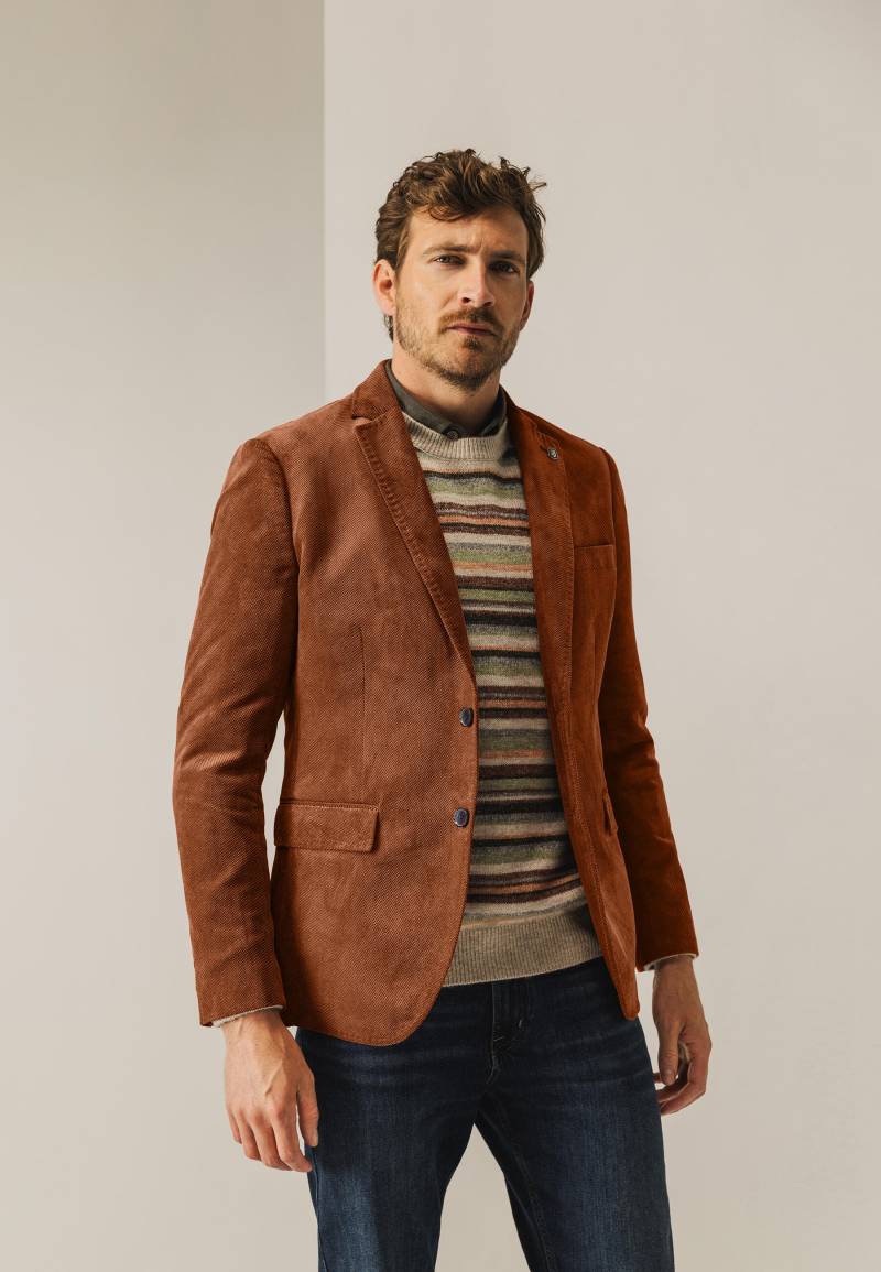 State of Art - Vollst�ndig gef�tterter Babycord-Blazer kamel uni - Gr. - L von State of Art