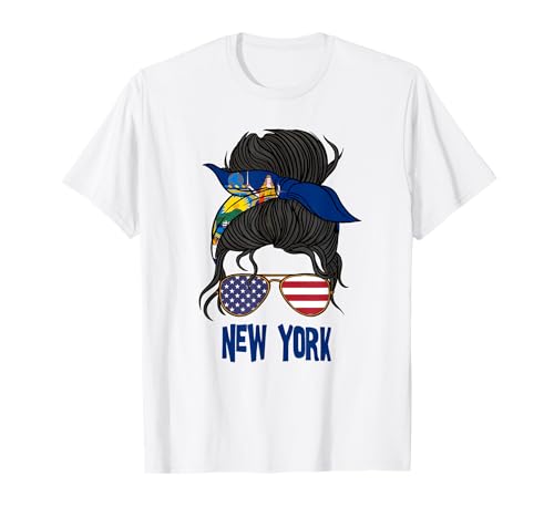 New York for Girls New York stolze Staatsflagge für Frauen T-Shirt von State of New York for girl