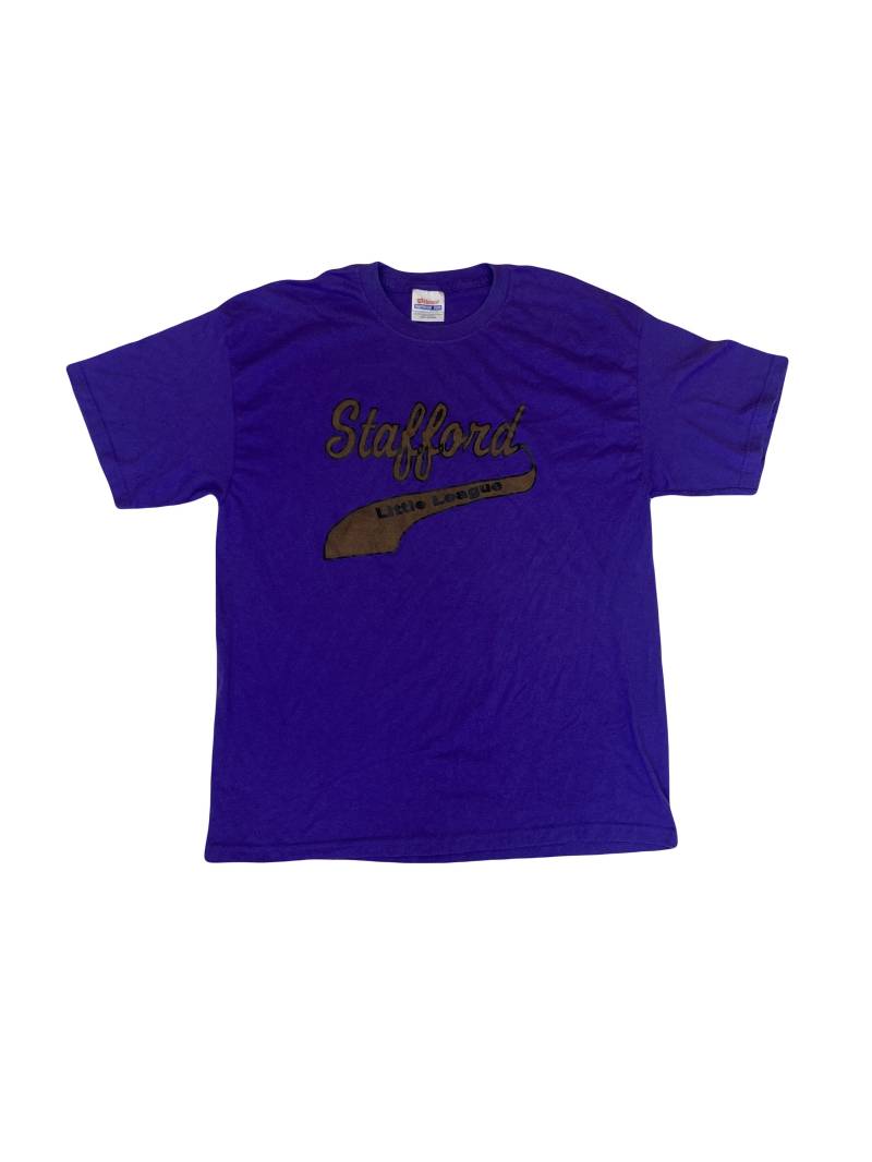 90S Vintage Usa College Sports Retro "stafford' Lila T-Shirt Größe L von StateSideVintageUK