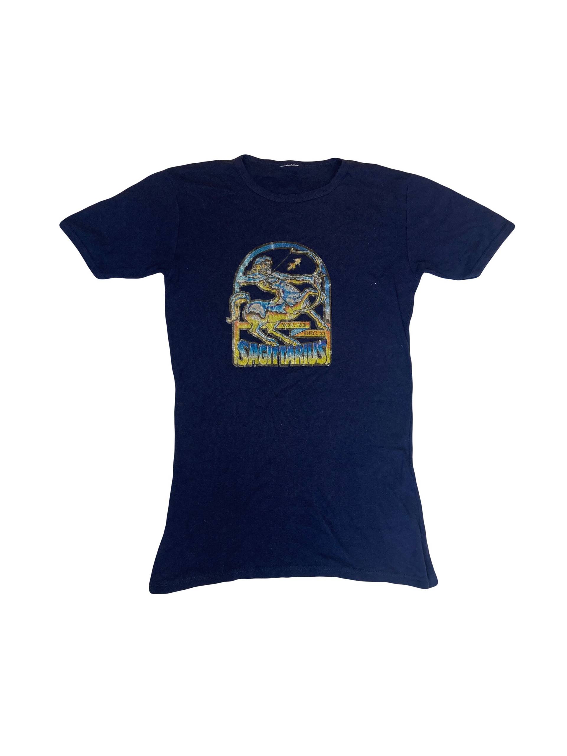 Vintage 80Er Jahre Schütze T-Shirt Größe Medium Slim Fit von StateSideVintageUK