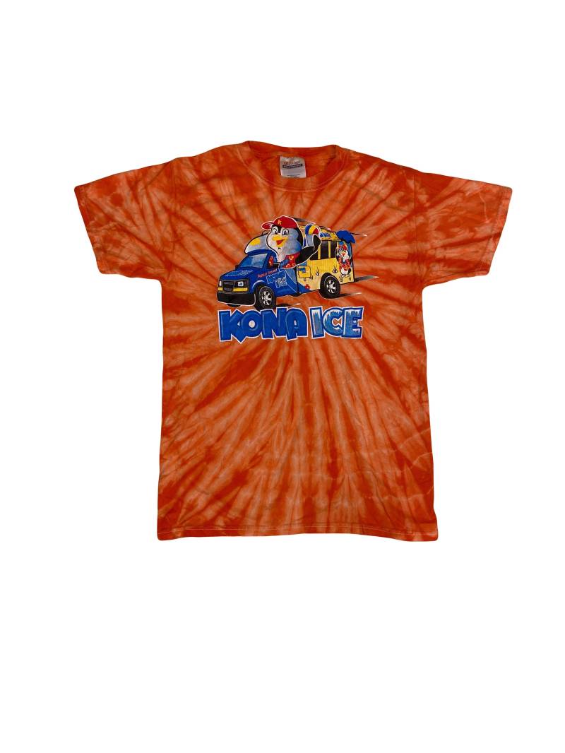 Vintage 90Er Jahre Orange Tie Dye Schrullige Usa Eis T-Shirt Größe S von StateSideVintageUK